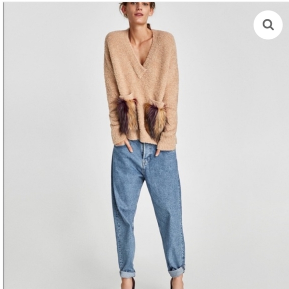 Zara Furry Pocket Sweater - Picture 2 of 11
